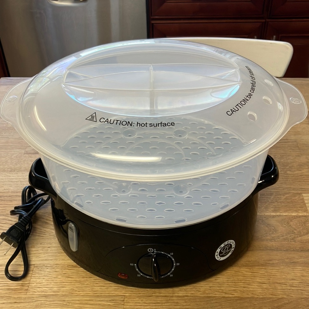 Chef’s counter food steamer plastic/black new without box
